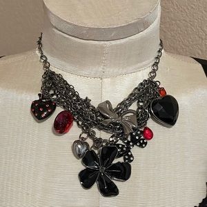 Express multilayered chain and charms necklace